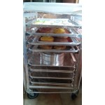 Regency 10 Pan End Load Half Height Bun / Sheet Pan Rack with Cover and 12 Pans - Unassembled Regency 10 Pan End Load Half Height Bun / Sheet Pan Rack with Cover and 12 Pans - Unassembled