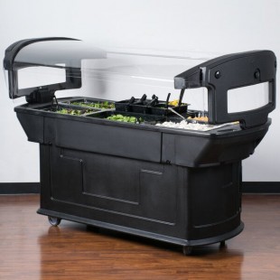 Carlisle 771103 Black 6' Maximizer Portable Food / Salad Bar Carlisle 771103 Black 6' Maximizer Portable Food / Salad Bar