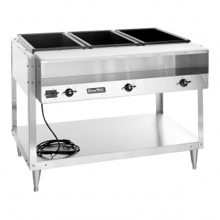 Vollrath 38117 ServeWell® Electric Three Pan Hot Food Table 208/240V - Sealed Well