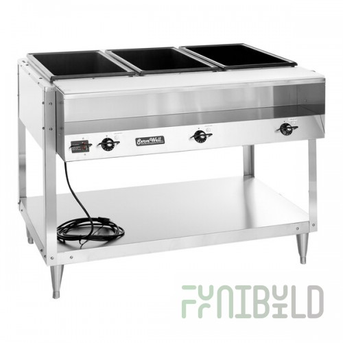 Vollrath 38117 ServeWell® Electric Three Pan Hot Food Table 208/240V - Sealed Well