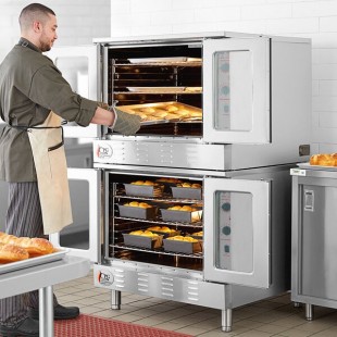 Cooking Performance Group FGC-20-DDLK Deep Depth Double Deck Full Size Liquid Propane Convection Oven with Legs - 120,000 BTU Cooking Performance Group FGC-20-DDLK Deep Depth Double Deck Full Size Liquid Propane Convection Oven with Legs - 120,000 BTU