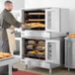 Cooking Performance Group FGC-20-DDLK Deep Depth Double Deck Full Size Liquid Propane Convection Oven with Legs - 120,000 BTU