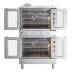 Cooking Performance Group FGC-20-DDLK Deep Depth Double Deck Full Size Liquid Propane Convection Oven with Legs - 120,000 BTU