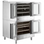 Cooking Performance Group FGC-20-DDLK Deep Depth Double Deck Full Size Liquid Propane Convection Oven with Legs - 120,000 BTU