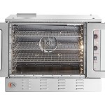 Cooking Performance Group FGC-20-DDLK Deep Depth Double Deck Full Size Liquid Propane Convection Oven with Legs - 120,000 BTU