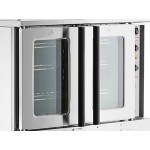 Cooking Performance Group FGC-20-DDLK Deep Depth Double Deck Full Size Liquid Propane Convection Oven with Legs - 120,000 BTU