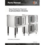 Cooking Performance Group FGC-20-DDLK Deep Depth Double Deck Full Size Liquid Propane Convection Oven with Legs - 120,000 BTU
