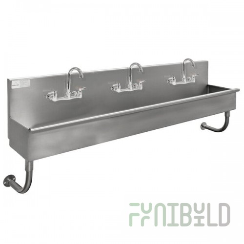 Advance Tabco 19-18-60-F 16-Gauge Stainless Steel Multi-Station Hand Sink with 5