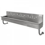Advance Tabco 19-18-60-F 16-Gauge Stainless Steel Multi-Station Hand Sink with 5 Advance Tabco 19-18-60-F 16-Gauge Stainless Steel Multi-Station Hand Sink with 5