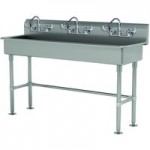 Advance Tabco 19-18-60-F 16-Gauge Stainless Steel Multi-Station Hand Sink with 5 Advance Tabco 19-18-60-F 16-Gauge Stainless Steel Multi-Station Hand Sink with 5
