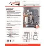 Avantco MIX8WH White 8 Qt. Bowl Lift Countertop Mixer with Standard Accessories - 120V, 4/5 hp Avantco MIX8WH White 8 Qt. Bowl Lift Countertop Mixer with Standard Accessories - 120V, 4/5 hp