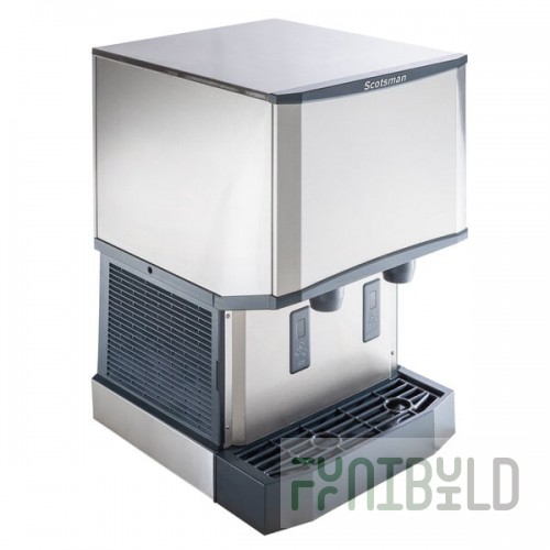Scotsman HID525AX-1A Meridian® Air-Cooled Countertop Nugget Ice Machine and Water Dispenser with Hands-Free Dispensing - 25 lb. Bin Capacity
