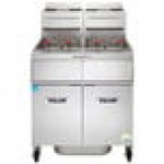 Vulcan 2VK45AF-2 PowerFry5 Liquid Propane 90-100 lb. 2 Unit Floor Fryer System with Solid State Analog Controls and KleenScreen Filtration - 140,000 BTU Vulcan 2VK45AF-2 PowerFry5 Liquid Propane 90-100 lb. 2 Unit Floor Fryer System with Solid State Analog Controls and KleenScreen Filtration - 140,000 BTU