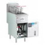MainStreet Equipment Natural Gas 50 lb. Stainless Steel Floor Fryer - 120,000 BTU