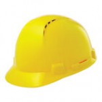 Lift Safety Briggs White 4-Point Ratchet Suspension Vented Short Brim Hard Hat HBSC-7W