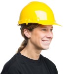 Cordova Duo Safety Yellow Cap Style Hard Hat with 4-Point Ratchet Suspension