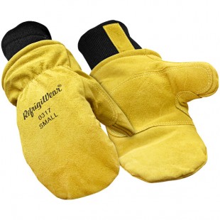 RefrigiWear 0317RGLDXLG Gold Insulated Leather Mitt - XL RefrigiWear 0317RGLDXLG Gold Insulated Leather Mitt - XL
