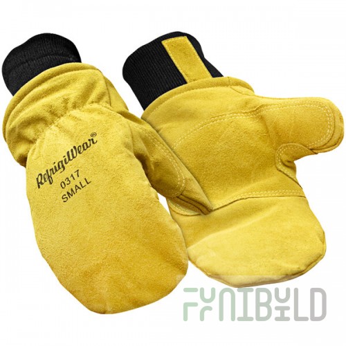 RefrigiWear 0317RGLDXLG Gold Insulated Leather Mitt - XL