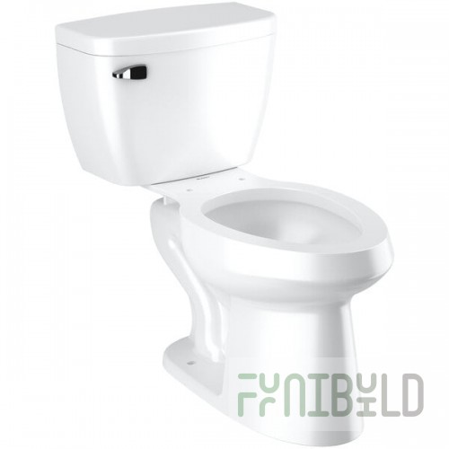 Sloan 8029.8016 ADA Elongated Floor-Mounted Toilet with Pressure-Assisted Tank - 1.0 GPF