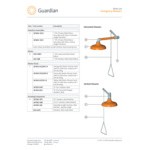 Guardian Equipment G1635 Vertically Mounted Emergency Shower with Plastic Head