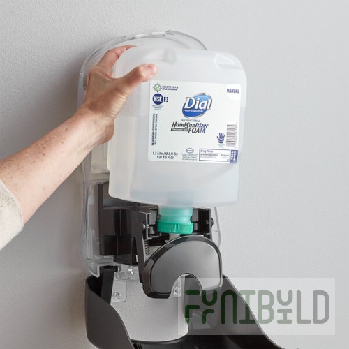Dial DIA19714 1700 Universal 1.2 Liter Antibacterial Foam Hand Sanitizer Refill - 3/Case