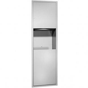 American Specialties, Inc. Traditional 10-04697 Stainless Steel Recessed Paper Towel Dispenser / Waste Receptacle American Specialties, Inc. Traditional 10-04697 Stainless Steel Recessed Paper Towel Dispenser / Waste Receptacle