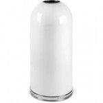 Witt Industries 415DTSVN 15 Gallon Silver Vein Steel Round Indoor Decorative Trash Can with Open Dome Lid Witt Industries 415DTSVN 15 Gallon Silver Vein Steel Round Indoor Decorative Trash Can with Open Dome Lid