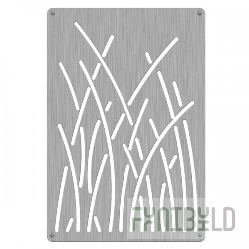 Commercial Zone 725729 Stainless Steel Replacement Panels with Reed Design for 42 Gallon Trash and Recycling Bins - 4/Pack