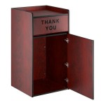 Lancaster Table & Seating Waste 35 Gallon Mahogany Waste Receptacle Enclosure with 