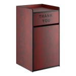Lancaster Table & Seating Waste 35 Gallon Mahogany Waste Receptacle Enclosure with 