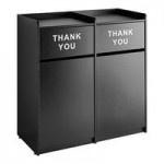 Lancaster Table & Seating Waste 35 Gallon Mahogany Waste Receptacle Enclosure with 