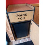 Lancaster Table & Seating Waste 35 Gallon Mahogany Waste Receptacle Enclosure with 