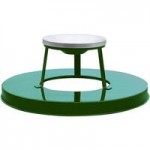 Witt Industries M3601-FT-GN Oakley Standard 36 Gallon Green Steel Round Outdoor Decorative Trash Can with Flat Top Lid Witt Industries M3601-FT-GN Oakley Standard 36 Gallon Green Steel Round Outdoor Decorative Trash Can with Flat Top Lid