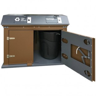 TuffBoxx Camper 64 Gallon Animal-Resistant Steel Trash Can - 57