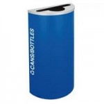 Ex-Cell Kaiser RC-KDSQ-R BLX Kaleidoscope Collection Black Texture Square 24 Gallon Customizable Recyclables Receptacle