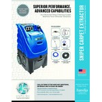 Sandia 80-3100-H Sniper Dual 3-Stage Heated Carpet Extractor - Machine Only - 12 Gallon, 100 PSI