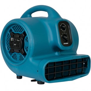 XPOWER P-450AT Freshen Aire Blue 3-Speed Compact Scented Air Mover with GFCI Power Outlets and Timer - 1/3 hp XPOWER P-450AT Freshen Aire Blue 3-Speed Compact Scented Air Mover with GFCI Power Outlets and Timer - 1/3 hp