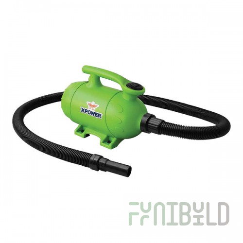 XPOWER B-2 Green 2-in-1 Portable Pet Hair Dryer and Vacuum - 100 CFM, 115V