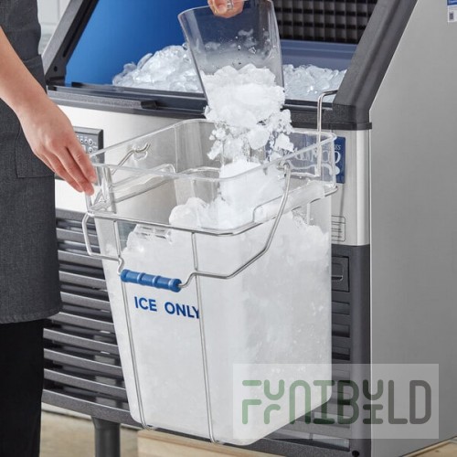 Vigor 5.5 Gallon Polycarbonate Square Ice Tote with Hanging Cradle and Lid