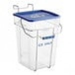 Vigor 5.5 Gallon Polycarbonate Square Ice Tote with Hanging Cradle and Lid Vigor 5.5 Gallon Polycarbonate Square Ice Tote with Hanging Cradle and Lid