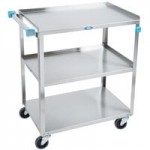 Lakeside 644 3 Shelf Stainless Steel Beverage Service Cart - 39 1/4 Lakeside 644 3 Shelf Stainless Steel Beverage Service Cart - 39 1/4