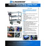 Lakeside 173670 Heavy-Duty 3-Shelf Electric Utility Cart