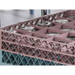 Noble Warewashing 20-Compartment Gray Full-Size Glass Rack with 4 Brown Extenders Noble Warewashing 20-Compartment Gray Full-Size Glass Rack with 4 Brown Extenders