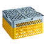 Noble Warewashing 16-Compartment Gray Full-Size Glass Rack with 4 Yellow Extenders Noble Warewashing 16-Compartment Gray Full-Size Glass Rack with 4 Yellow Extenders