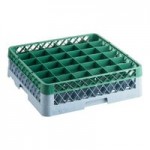 Noble Warewashing 16-Compartment Gray Full-Size Glass Rack with 4 Yellow Extenders Noble Warewashing 16-Compartment Gray Full-Size Glass Rack with 4 Yellow Extenders