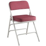 Lancaster Table & Seating Burgundy Fabric Folding Chair with 2