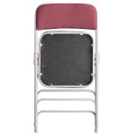 Lancaster Table & Seating Burgundy Fabric Folding Chair with 2