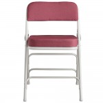 Lancaster Table & Seating Burgundy Fabric Folding Chair with 2