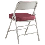 Lancaster Table & Seating Burgundy Fabric Folding Chair with 2