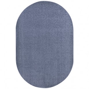 Joy Carpets Kid Essentials Endurance 6' x 9' Glacier Blue Oval Area Rug